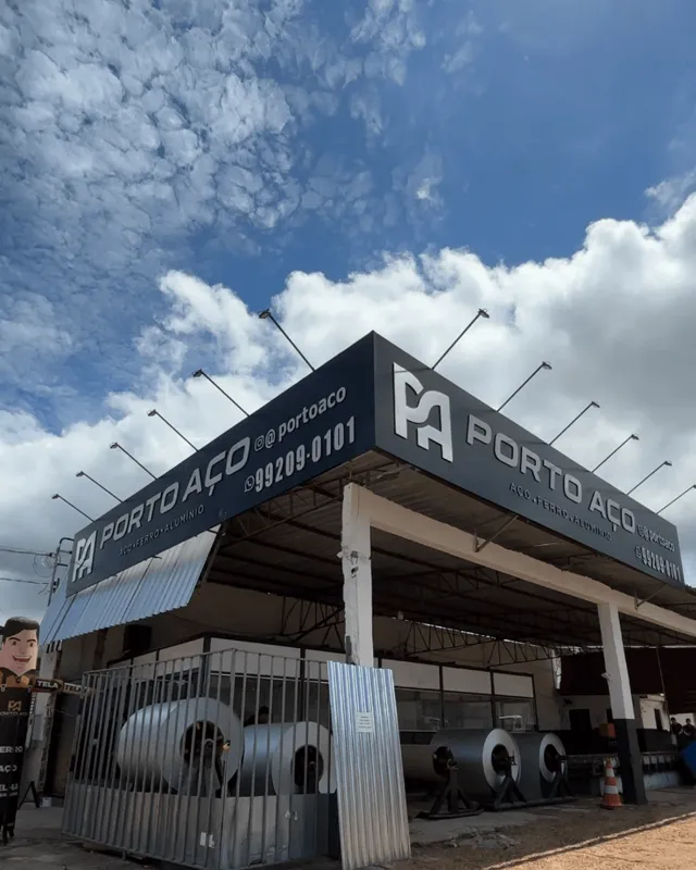 Fachada da Porto Aço em Manacapuru